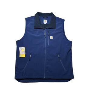Carhartt Denwood Vest Men's XL BLUE Full Zip Lightweight Pockets Work Casual